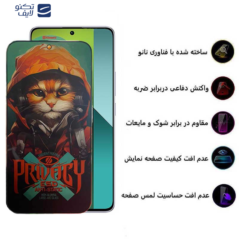 محافظ صفحه نمایش حریم شخصی اپیکوی مدل Privacy Hoodie Cat مناسب برای گوشی موبایل شیائومی Redmi Note 13 Pro 4G/5G/ Note 13 4G/5G /Note 13R Pro محافظ صفحه نمایش حریم شخصی اپیکوی مدل Privacy Hoodie Cat مناسب برای گوشی موبایل شیائومی Redmi Note 13 Pro 4G/5G/ Note 13 4G/5G /Note 13R Pro