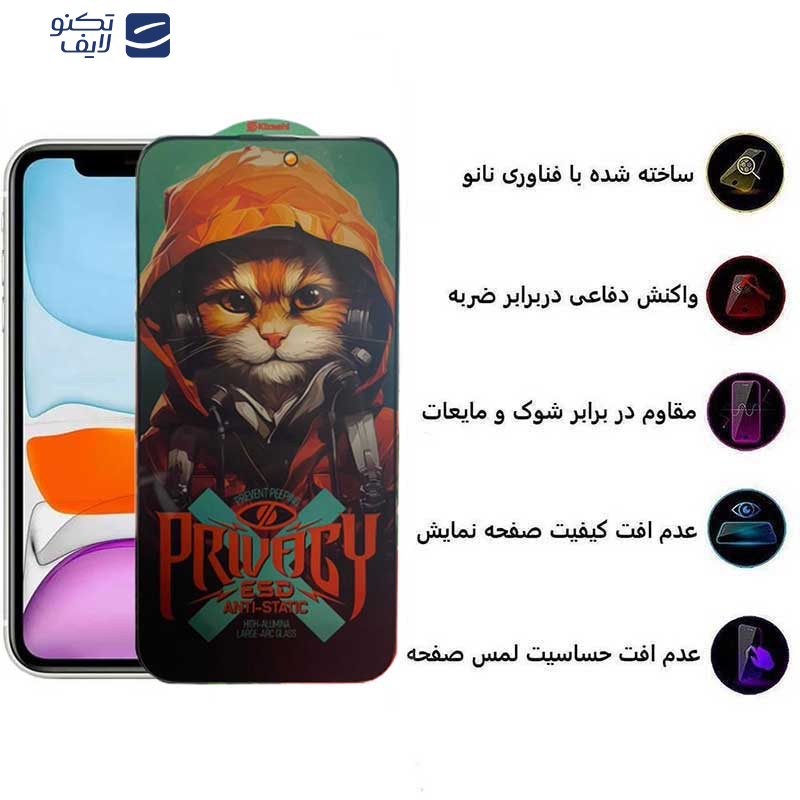 محافظ صفحه نمایش حریم شخصی اپیکوی مدل Hoodie Cat مناسب برای گوشی موبایل اپل iPhone 11/ Xr محافظ صفحه نمایش حریم شخصی اپیکوی مدل Hoodie Cat مناسب برای گوشی موبایل اپل iPhone 11/ Xr