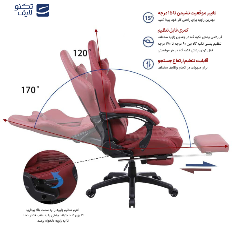 صندلی گیمینگ داوینکس مدل LS-6689 صندلی گیمینگ داوینکس مدل LS-6689