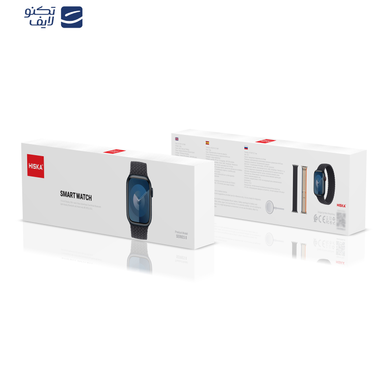 ساعت هوشمند هیسکا مدل SERIES 8 دارای قابلیت های صفحه نمایش لمسی، کنترل موسیقی ، کنترل سطح اکسیژن خون، قابلیت مکالمه مستقیم، پشتیبانی از زبان فارسی در منو و سیستمعامل بند سیلیکون ساعت هوشمند هیسکا مدل SERIES 8 دارای قابلیت های صفحه نمایش لمسی، کنترل موسیقی ، کنترل سطح اکسیژن خون، قابلیت مکالمه مستقیم، پشتیبانی از زبان فارسی در منو و سیستمعامل بند سیلیکون