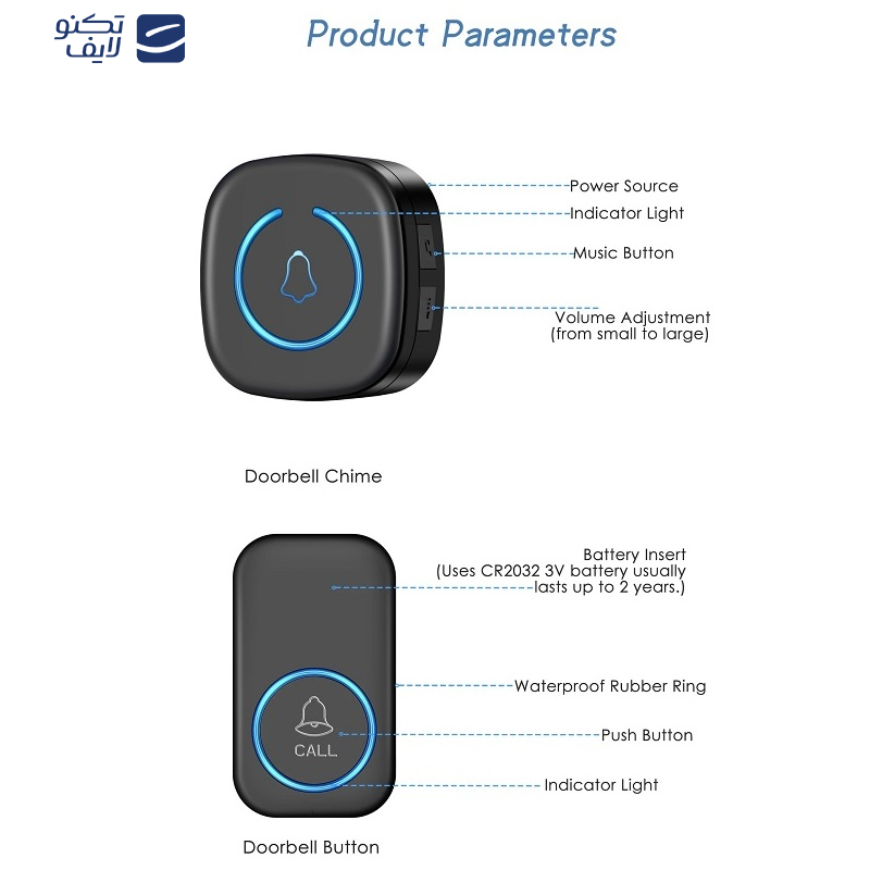 زنگ بی سیم مدل هوشمند Smart c55 زنگ بی سیم مدل هوشمند Smart c55