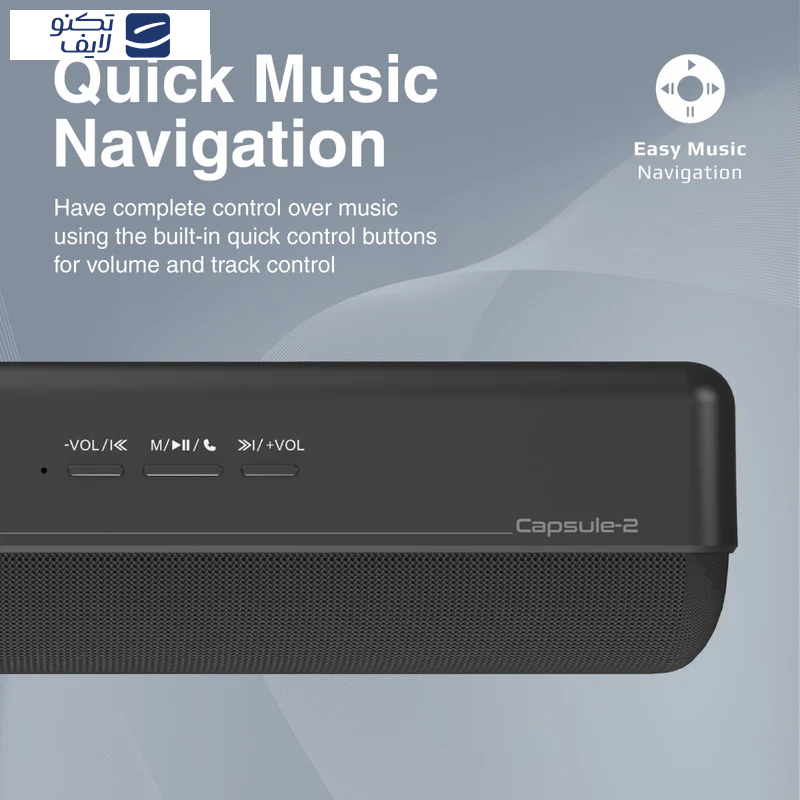 اسپیکر بلوتوثی قابل حمل پرومیت مدل CAPSULE-2.BLK اسپیکر بلوتوثی قابل حمل پرومیت مدل CAPSULE-2.BLK