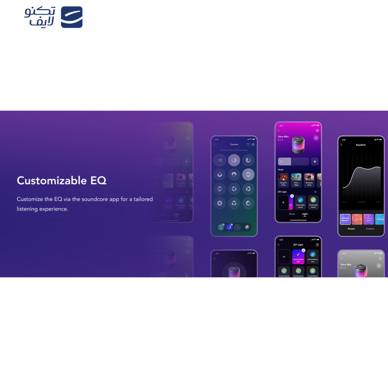 اسپیکر بلوتوثی قابل حمل انکر مدل Glow Mini A3136011 اسپیکر بلوتوثی قابل حمل انکر مدل Glow Mini A3136011