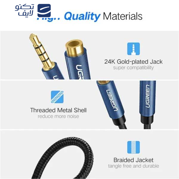 کابل افزایش طول 3.5 میلی متری یوگرین مدل Av118 کد 40673 طول 1 متر کابل افزایش طول 3.5 میلی متری یوگرین مدل Av118 کد 40673 طول 1 متر