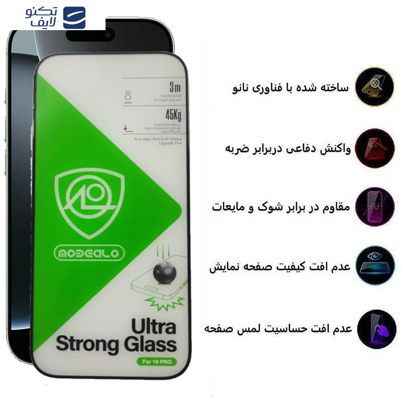 محافظ صفحه نمایش اپیکوی مدل Ultra Strong Glass مناسب برای گوشی موبایل اپل iPhone 16 Pro Max محافظ صفحه نمایش اپیکوی مدل Ultra Strong Glass مناسب برای گوشی موبایل اپل iPhone 16 Pro Max