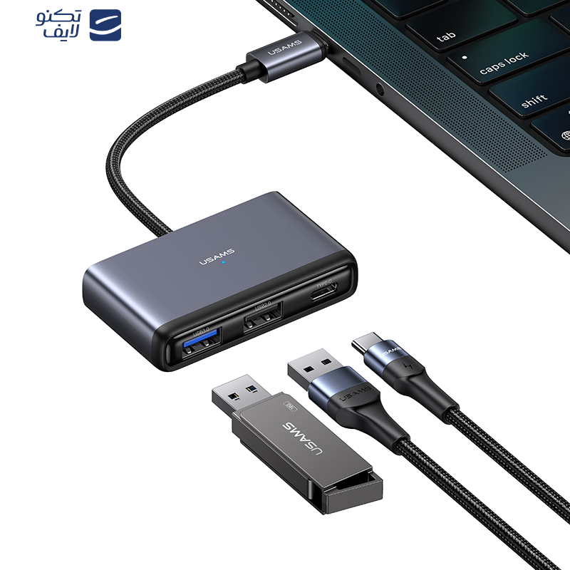 هاب 5 پورت یوسمز مدل SJ628 5in1 Type-C HUB هاب 5 پورت یوسمز مدل SJ628 5in1 Type-C HUB