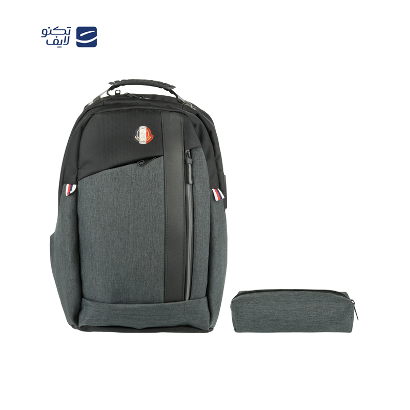 کوله پشتی لپ تاپ مونکلر مدل MCL مناسب برای لپ تاپ تا 15.6 اینچی به همراه جا مدادی کوله پشتی لپ تاپ مونکلر مدل MCL مناسب برای لپ تاپ تا 15.6 اینچی به همراه جا مدادی