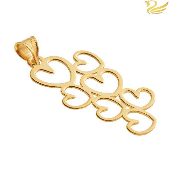 پلاک طلا 18عیار طرح هفت قلب پلاک طلا 18عیار طرح هفت قلب