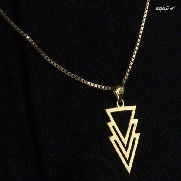 پلاک طلا 18عیار زنانه طرح مثلث هرم پلاک طلا 18عیار زنانه طرح مثلث هرم