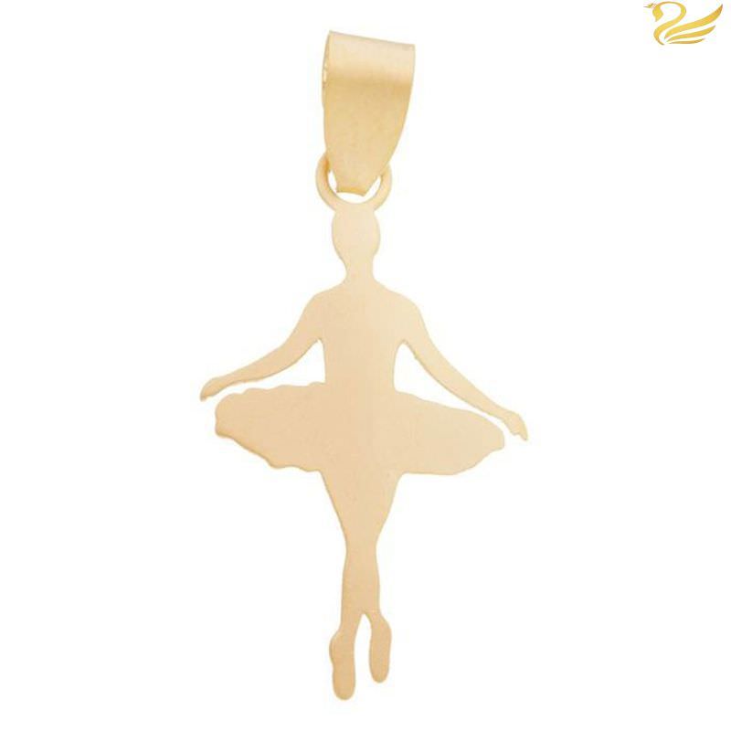 پلاک طلا 18عیار طرح بالرین ایستاده پلاک طلا 18عیار طرح بالرین ایستاده