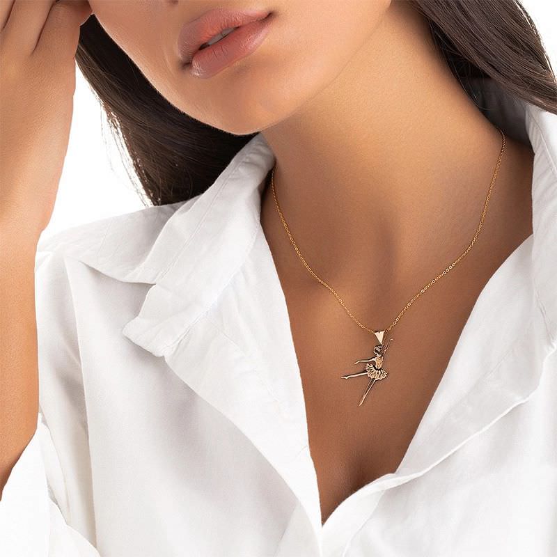 پلاک طلا 18عیار زنانه بالرین رقصنده پلاک طلا 18عیار زنانه بالرین رقصنده