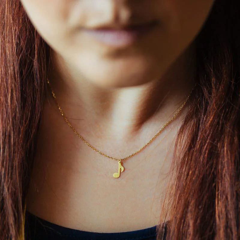 پلاک طلا 18عیار طرح نت موسیقی چنگ پلاک طلا 18عیار طرح نت موسیقی چنگ