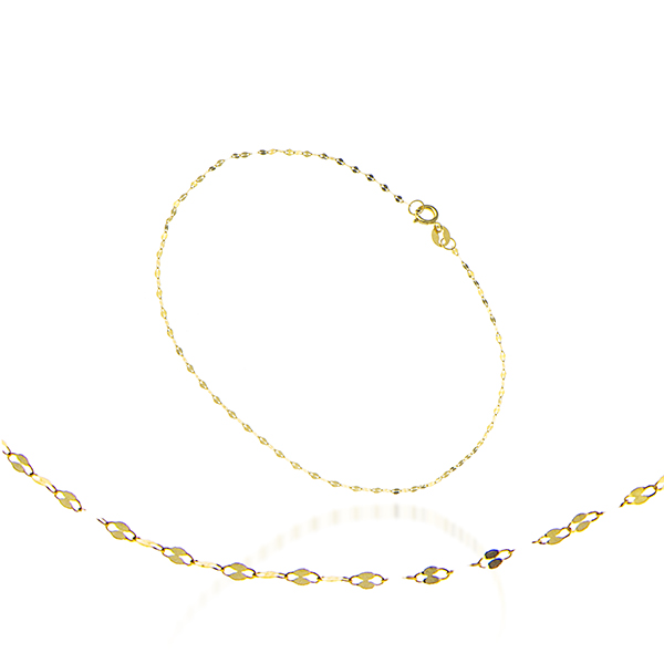 دستبند طلا 18 عیار طرح پولکی سایز 1 دستبند طلا 18 عیار طرح پولکی سایز 1