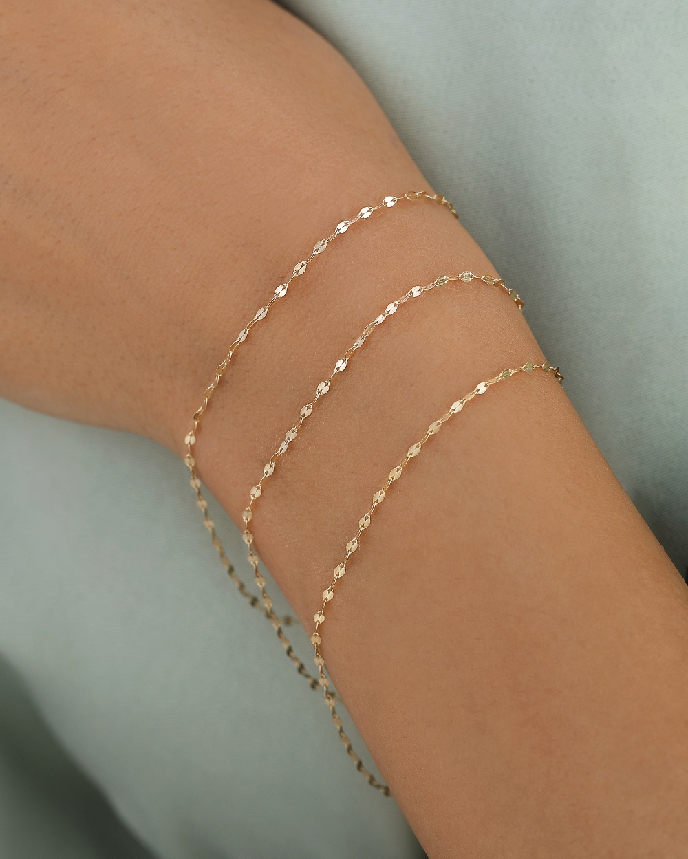 دستبند طلا 18 عیار پولکی سایز 2 دستبند طلا 18 عیار پولکی سایز 2