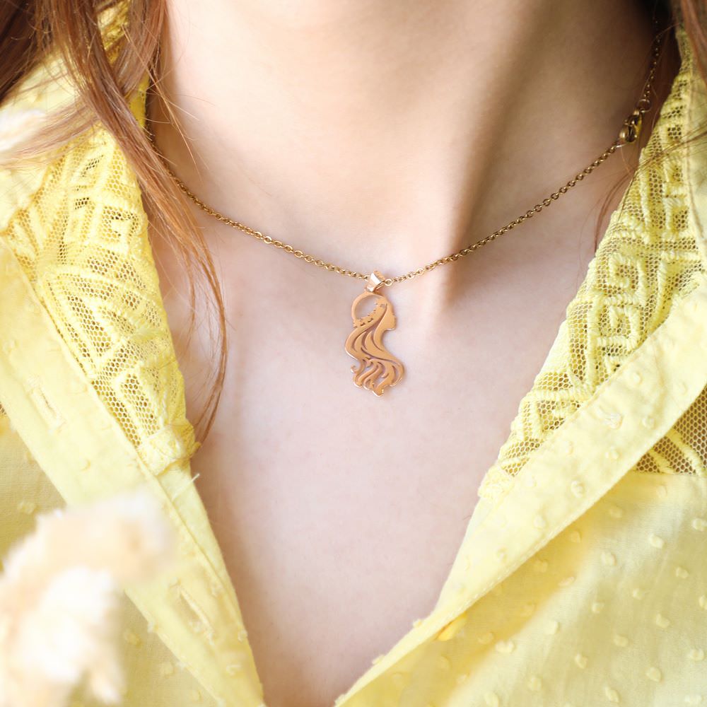 گردنبند طلا زنانه طلا 18عیار طرح ملکه تئودورا