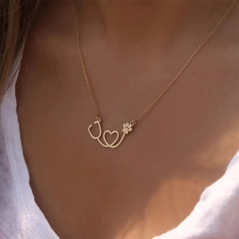 گردنبند حروف طلا 18عیار طرح گوشی دامپزشکی گردنبند حروف طلا 18عیار طرح گوشی دامپزشکی