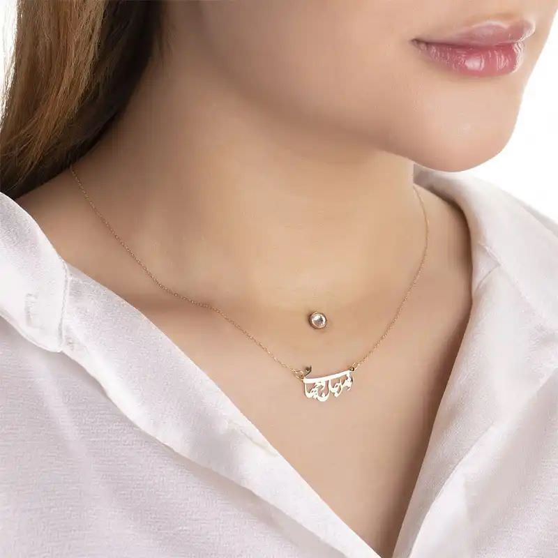 گردنبند طلا 18عیار طرح تو مرا جان و جهانی