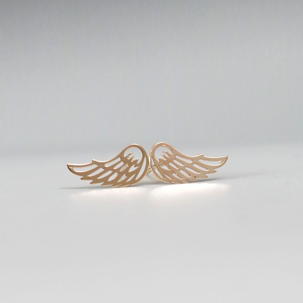 گوشواره طلا زنانه 18 عیار بال فرشته گوشواره طلا زنانه 18 عیار بال فرشته