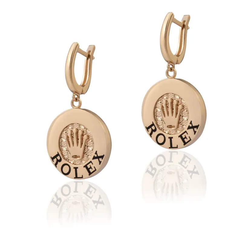 سرویس طلا زنانه 18عیار داریم گلد مدل رولکس با طرح تاج