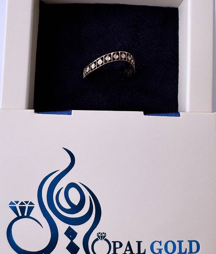 انگشتر طلا 18 عیار زنانه اپال گلد مدل میهن سیاه قلم ماریا کد sh0405 سایز 58