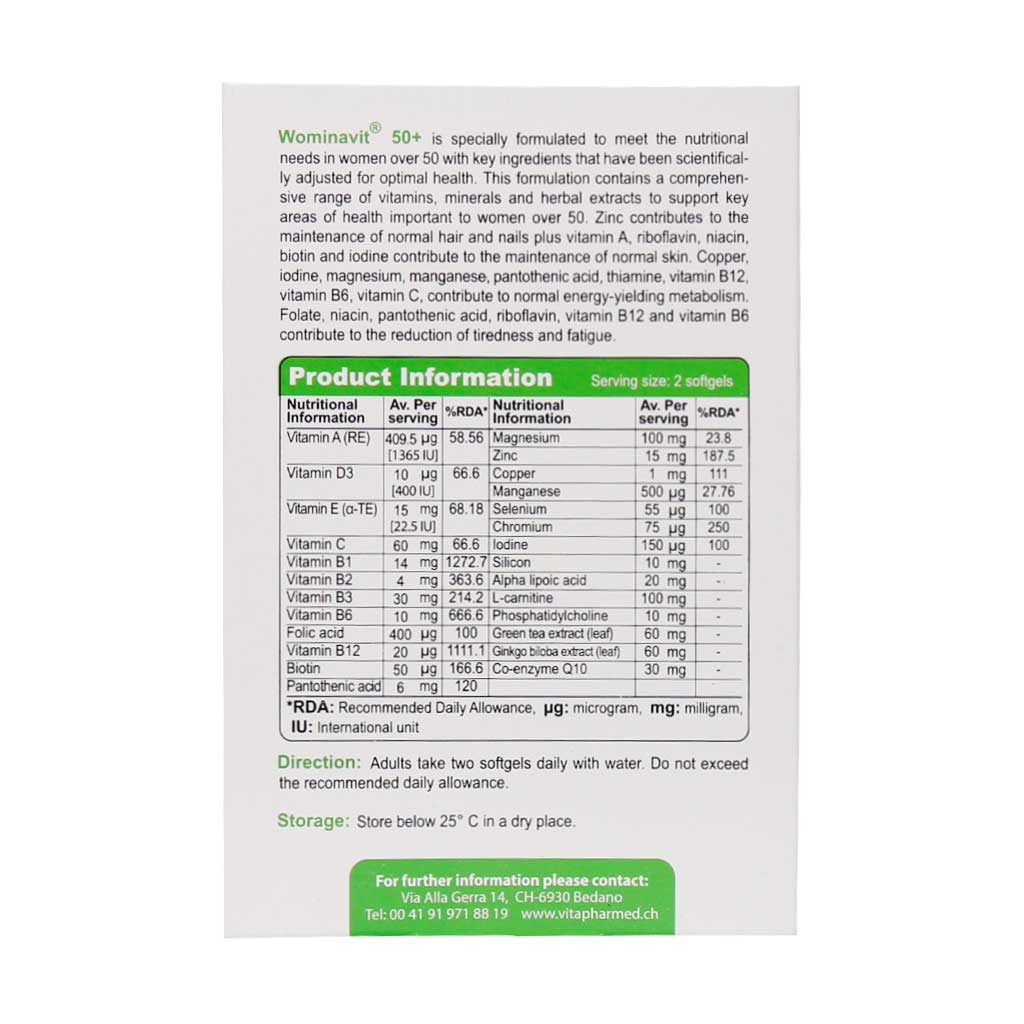 کپسول نرم ومیناویت بالای ۵۰ سال ویواتیون ۳۰ عددی کپسول نرم ومیناویت بالای ۵۰ سال ویواتیون ۳۰ عددی