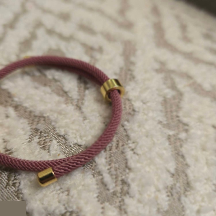 دستبند طلا 18 عیار زنانه شمیم گلد گالری مدل بینهایت و لاو کد D60-8