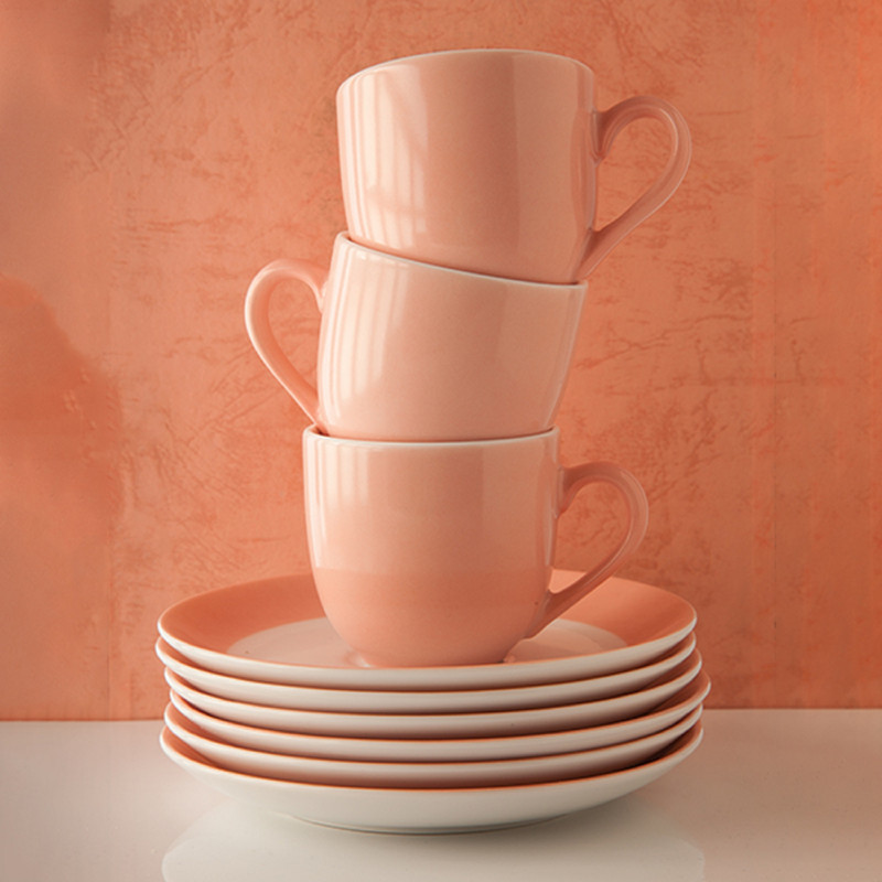 ست قهوه خوری 12 پارچه چینی زرین ایران مدل ایتالیا 6  درجه عالی