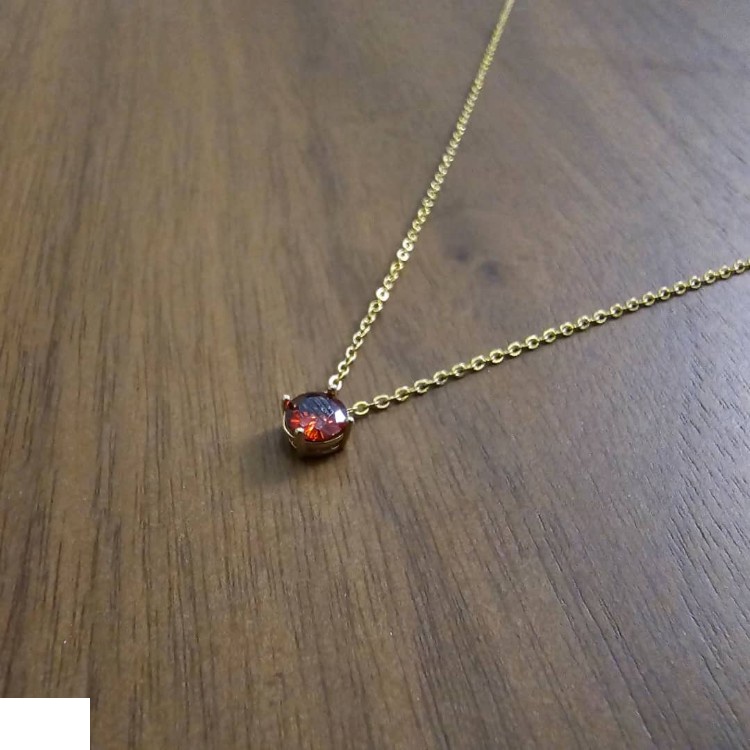 گردنبند طلا 18 عیار زنانه شمیم گلد گالری طرح مینیمال یاقوت قرمز گردنبند طلا 18 عیار زنانه شمیم گلد گالری طرح مینیمال یاقوت قرمز