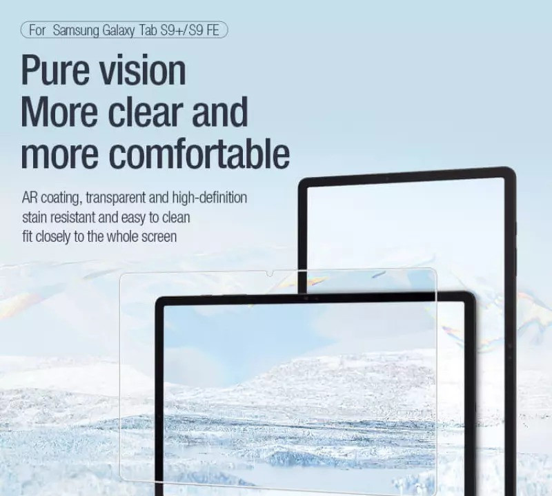 محافظ صفحه نمایش نیلکین مدل Pure AR Film مناسب برای تبلت سامسونگ Galaxy Tab S10 FE /S9 /S9 FE /S8 /S7 محافظ صفحه نمایش نیلکین مدل Pure AR Film مناسب برای تبلت سامسونگ Galaxy Tab S10 FE /S9 /S9 FE /S8 /S7