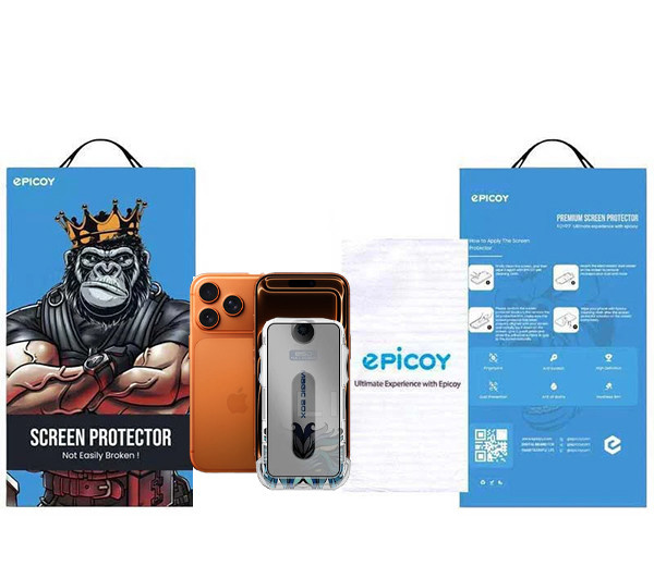 محافظ صفحه نمایش حریم شخصی اپیکوی مدل Lion Privacy Easy Install مناسب برای گوشی موبایل اپل iPhone 17 Pro / 17 / 16 Pro  به همراه کیت نصب محافظ صفحه نمایش حریم شخصی اپیکوی مدل Lion Privacy Easy Install مناسب برای گوشی موبایل اپل iPhone 17 Pro / 17 / 16 Pro  به همراه کیت نصب