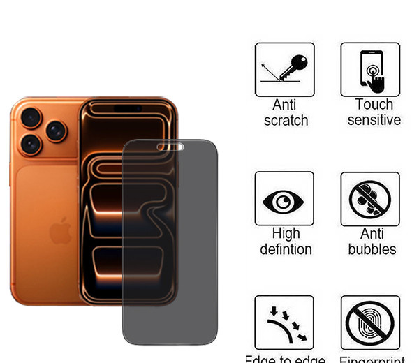 محافظ صفحه نمایش حریم شخصی اپیکوی مدل Privacy مناسب برای گوشی موبایل اپل iPhone 17 Pro / 17 /16 Pro محافظ صفحه نمایش حریم شخصی اپیکوی مدل Privacy مناسب برای گوشی موبایل اپل iPhone 17 Pro / 17 /16 Pro