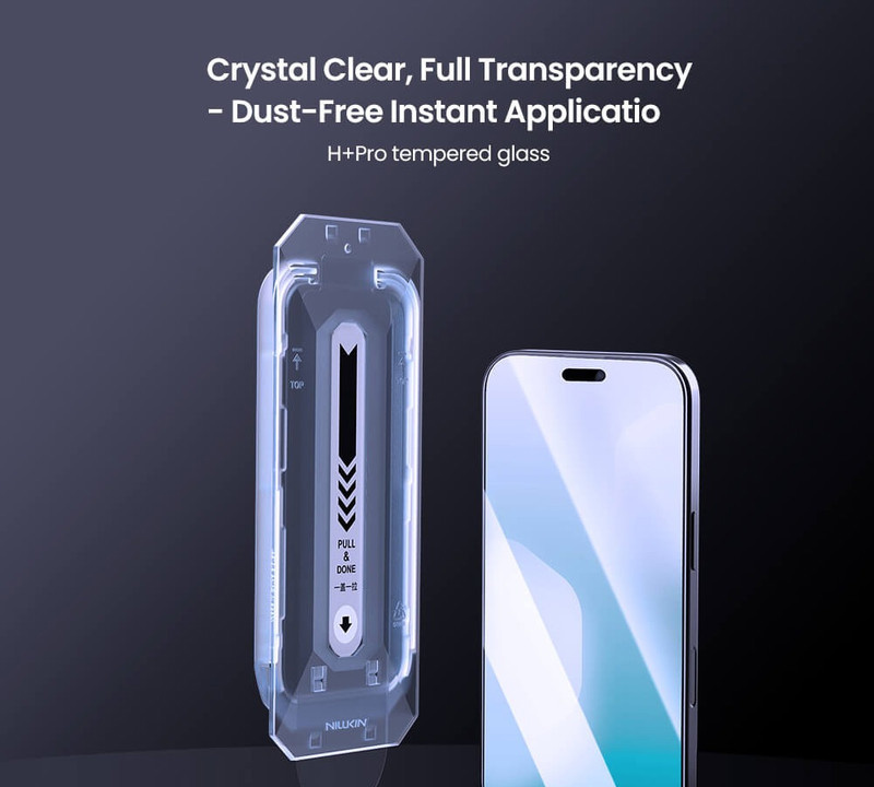 محافظ صفحه نمایش نیلکین مدل H Plus Pro مناسب برای گوشی موبایل اپل iPhone 17 Pro /17 /16 Pro  به همراه کیت نصب آسان محافظ صفحه نمایش نیلکین مدل H Plus Pro مناسب برای گوشی موبایل اپل iPhone 17 Pro /17 /16 Pro  به همراه کیت نصب آسان