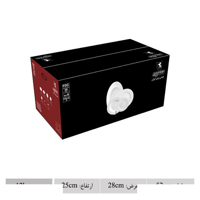 سرویس غذاخوری 28 پارچه چینی زرین ایران سری ایتالیااف مدل Florance 2 درجه عالی