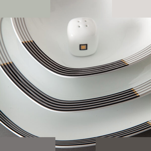 سرویس غذاخوری 27 پارچه 6 نفره چینی زرین ایران مدل  وگاس اوریت درجه 3