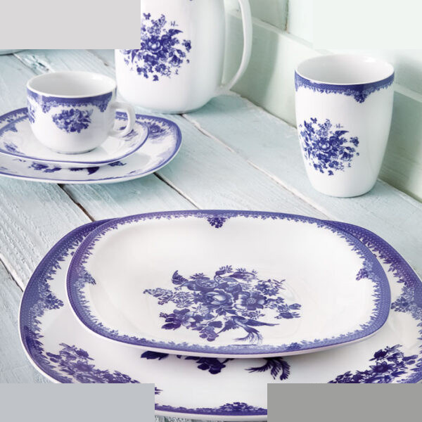 سرویس غذاخوری 27 پارچه 6 نفر چینی زرین ایران مدل فلورانس سری کواترو درجه عالی