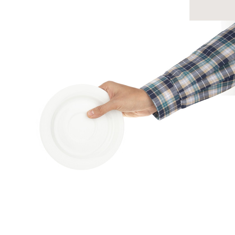 نعلبکی چینی زرین ایران سری هتلی 49 مدل چای خوری سفید کد 16 درجه سه تکی