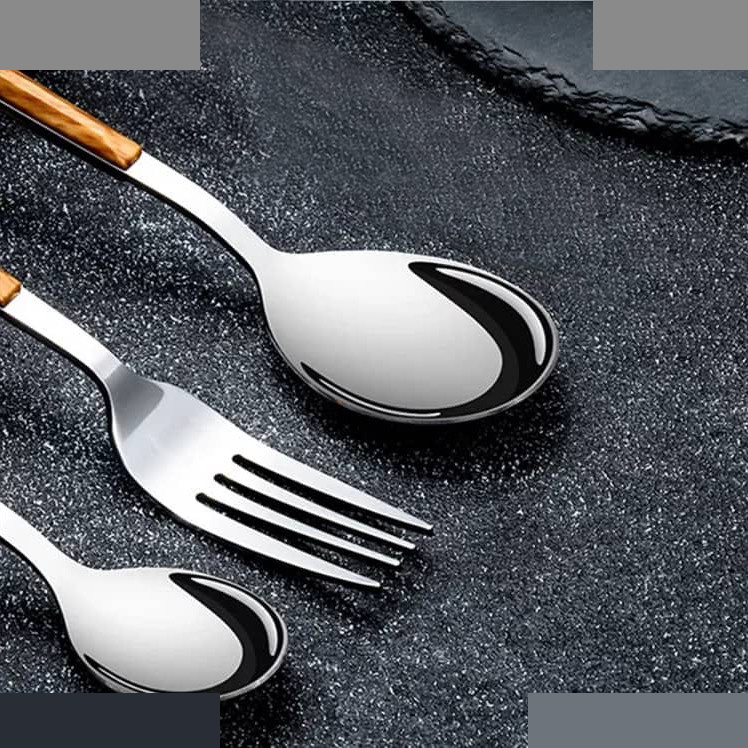 سرویس قاشق و چنگال 33 پارچه جی فی نی مدل D-WOOD