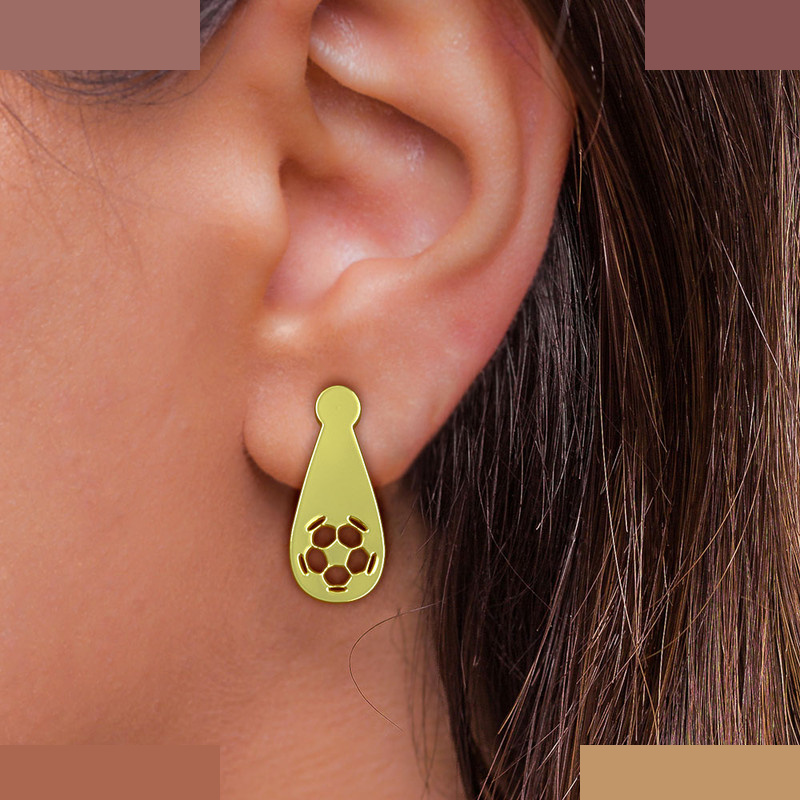 نیم ست طلا 18 عیار زنانه مدوپد مدل توپ فوتبال کد NA11957