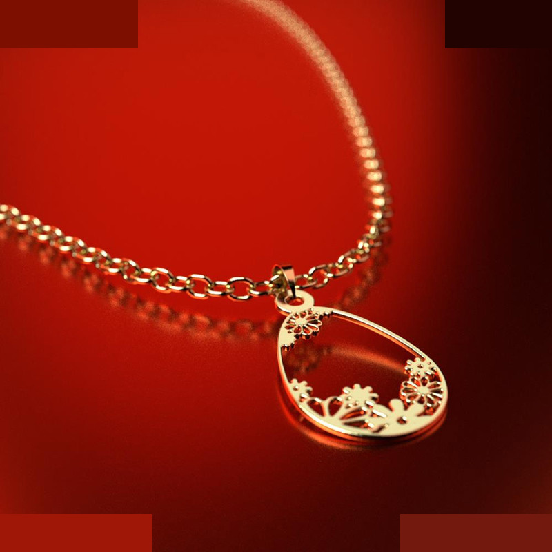 نیم ست طلا 18 عیار زنانه مدوپد مدل برگ کد NA13006