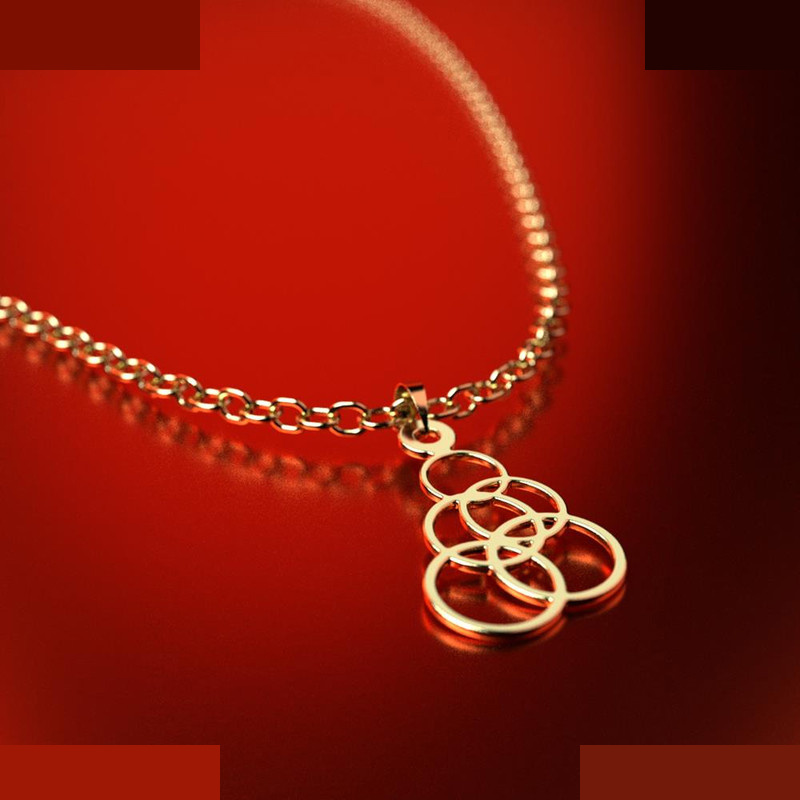 نیم ست طلا 18 عیار زنانه مدوپد مدل حلقه دایره کد NA13019