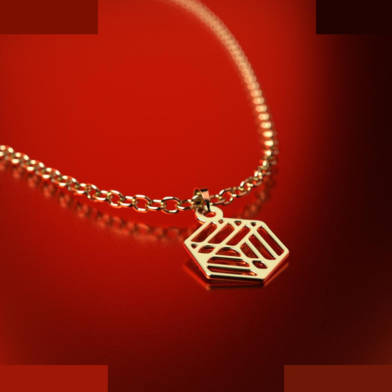 نیم ست طلا 18 عیار زنانه مدوپد مدل مکعب کد NA13305