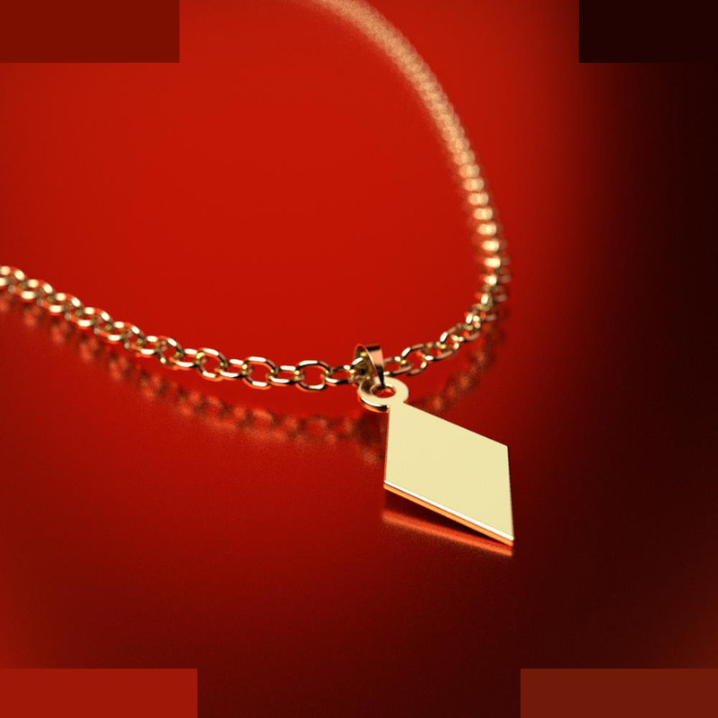 نیم ست طلا 18 عیار زنانه مدوپد مدل لوزی کد NA14312