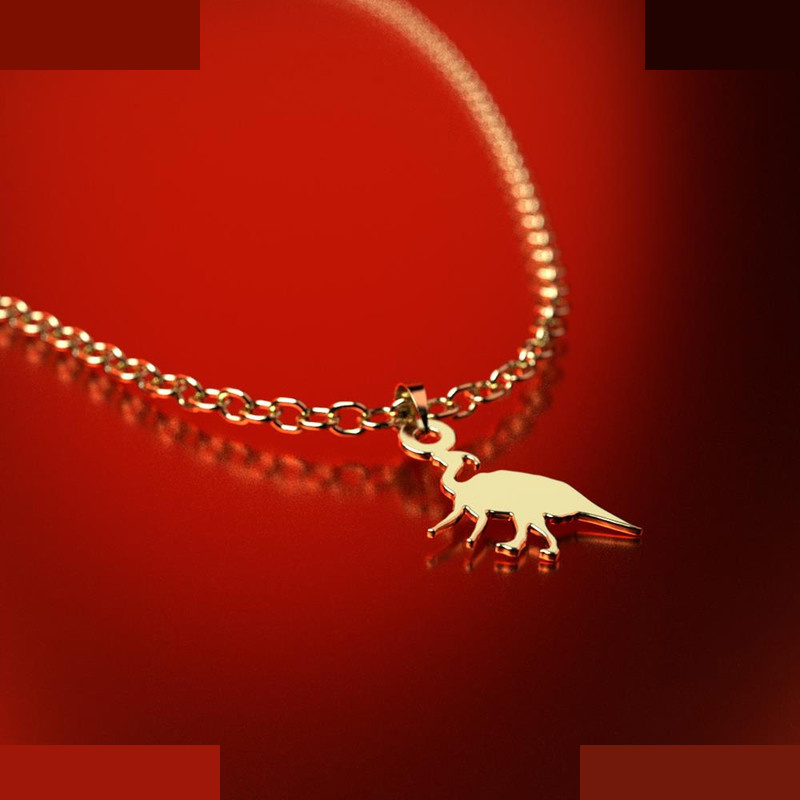 نیم ست طلا 18 عیار زنانه مدوپد مدل دایناسور کد NA14521