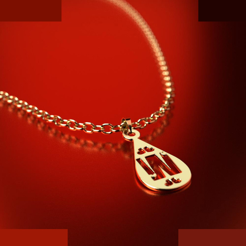 نیم ست طلا 18 عیار زنانه مدوپد مدل W حرف کد NA14672