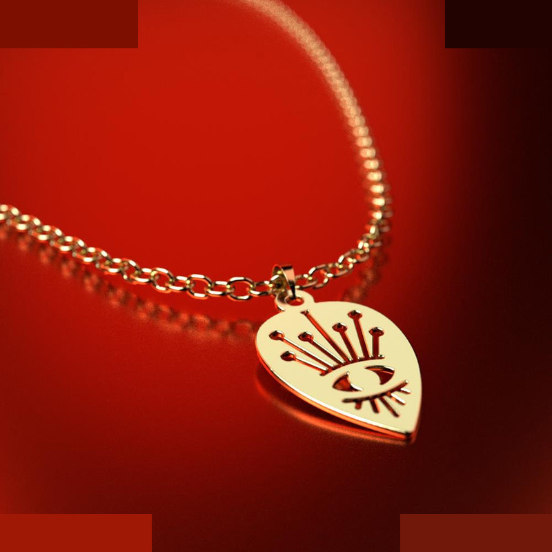 نیم ست طلا 18 عیار زنانه مدوپد مدل چشم کد NA15001