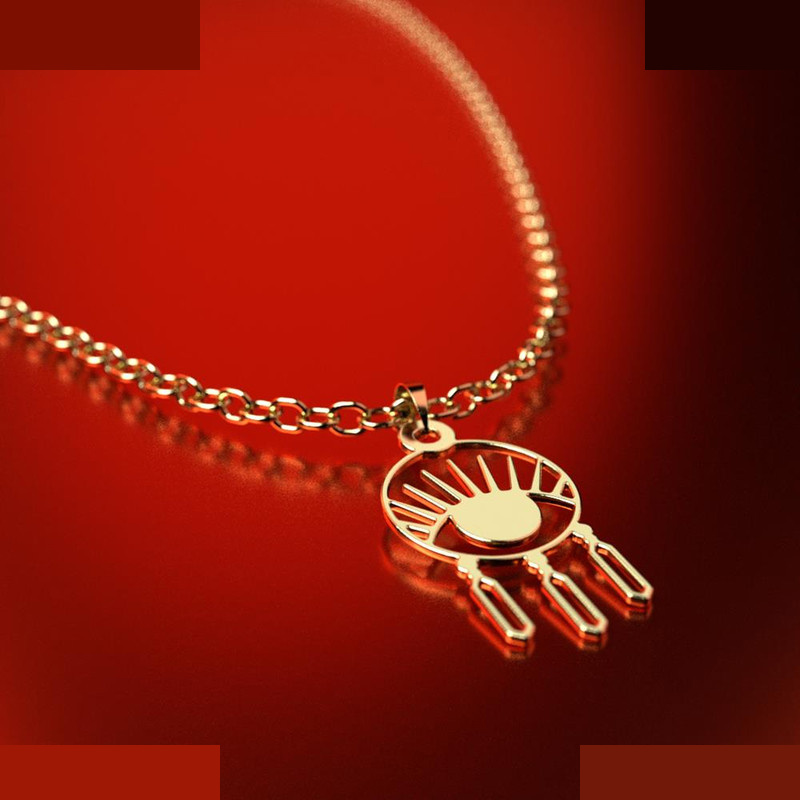 نیم ست طلا 18 عیار زنانه مدوپد مدل چشم کد NA15025