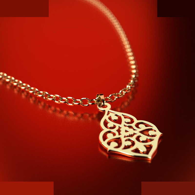 نیم ست طلا 18 عیار زنانه مدوپد مدل اسلیمی کد NA15336