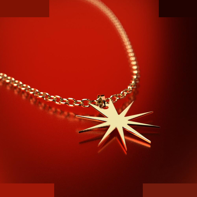 نیم ست طلا 18 عیار زنانه مدوپد مدل ستاره کد NA15565