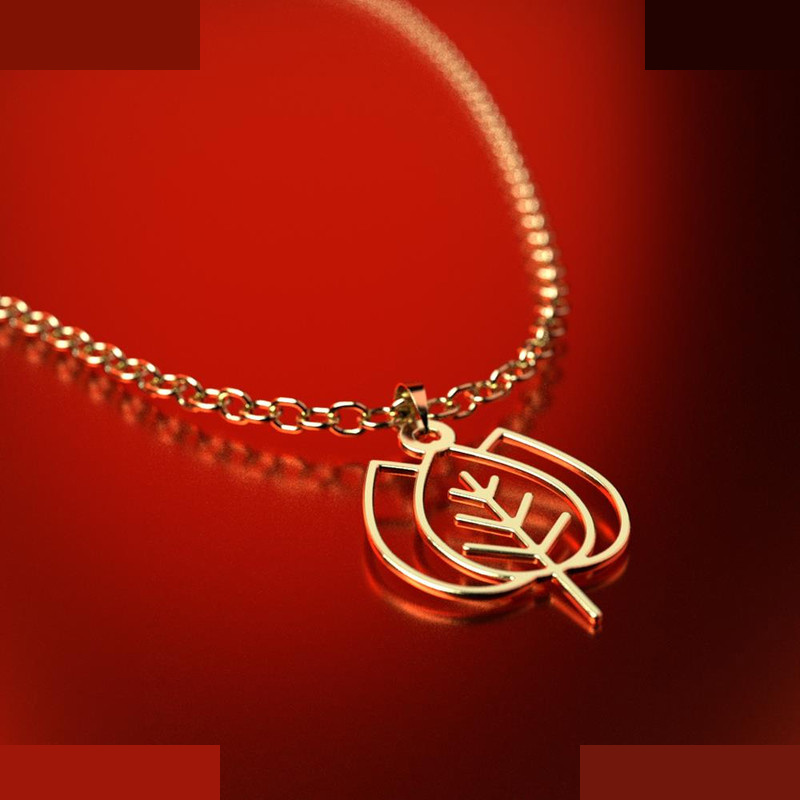 نیم ست طلا 18 عیار زنانه مدوپد مدل برگ کد NA16020