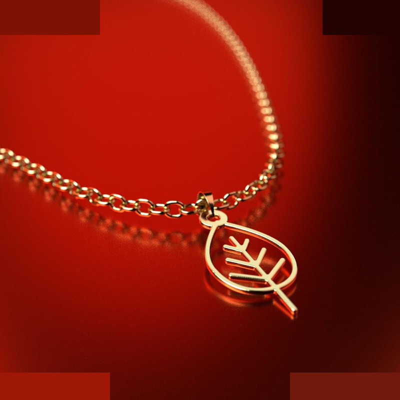 نیم ست طلا 18 عیار زنانه مدوپد مدل برگ کد NA16023